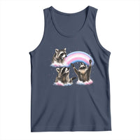 Howling Raccoon LGBTQ Pride Tank Top Rainbow Trash Panda Support