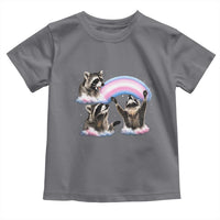 Howling Raccoon LGBTQ Pride Toddler T Shirt Rainbow Trash Panda Support