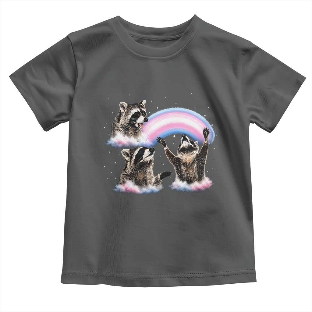 Howling Raccoon LGBTQ Pride Toddler T Shirt Rainbow Trash Panda Support