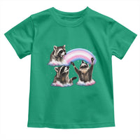 Howling Raccoon LGBTQ Pride Toddler T Shirt Rainbow Trash Panda Support