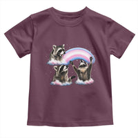 Howling Raccoon LGBTQ Pride Toddler T Shirt Rainbow Trash Panda Support