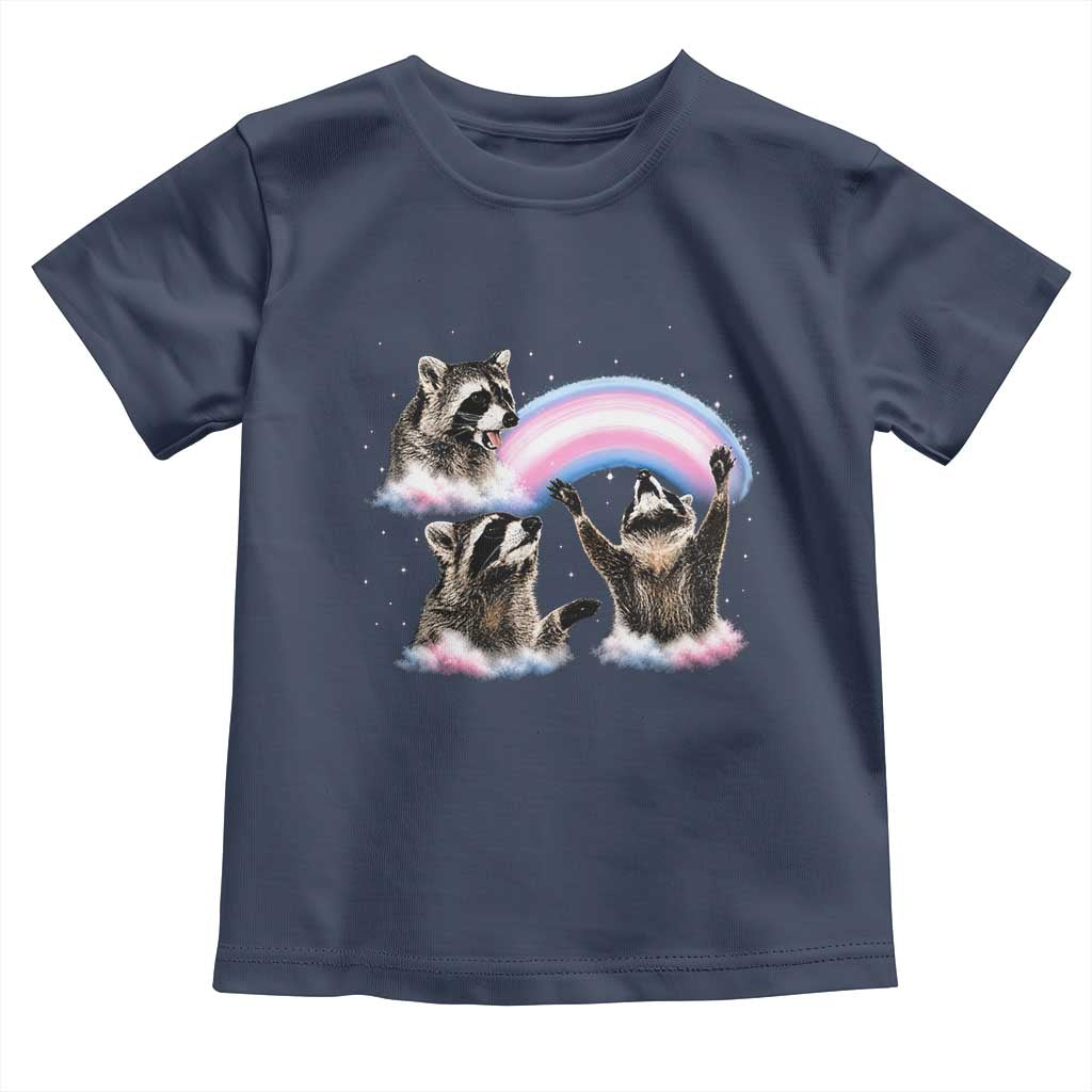 Howling Raccoon LGBTQ Pride Toddler T Shirt Rainbow Trash Panda Support