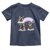 Howling Raccoon LGBTQ Pride Toddler T Shirt Rainbow Trash Panda Support