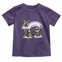 Howling Raccoon LGBTQ Pride Toddler T Shirt Rainbow Trash Panda Support