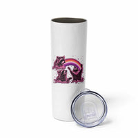 Funny Pink Raccoon Live Laugh Skinny Tumbler Lesbian Pride Month