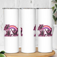 Funny Pink Raccoon Live Laugh Skinny Tumbler Lesbian Pride Month