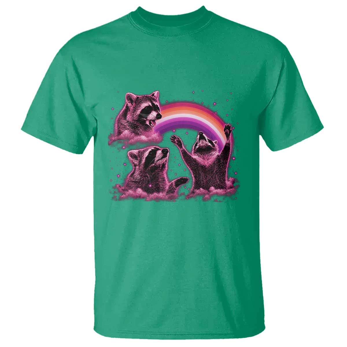 Funny Pink Raccoon Live Laugh T Shirt Lesbian Pride Month