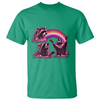 Funny Pink Raccoon Live Laugh T Shirt Lesbian Pride Month