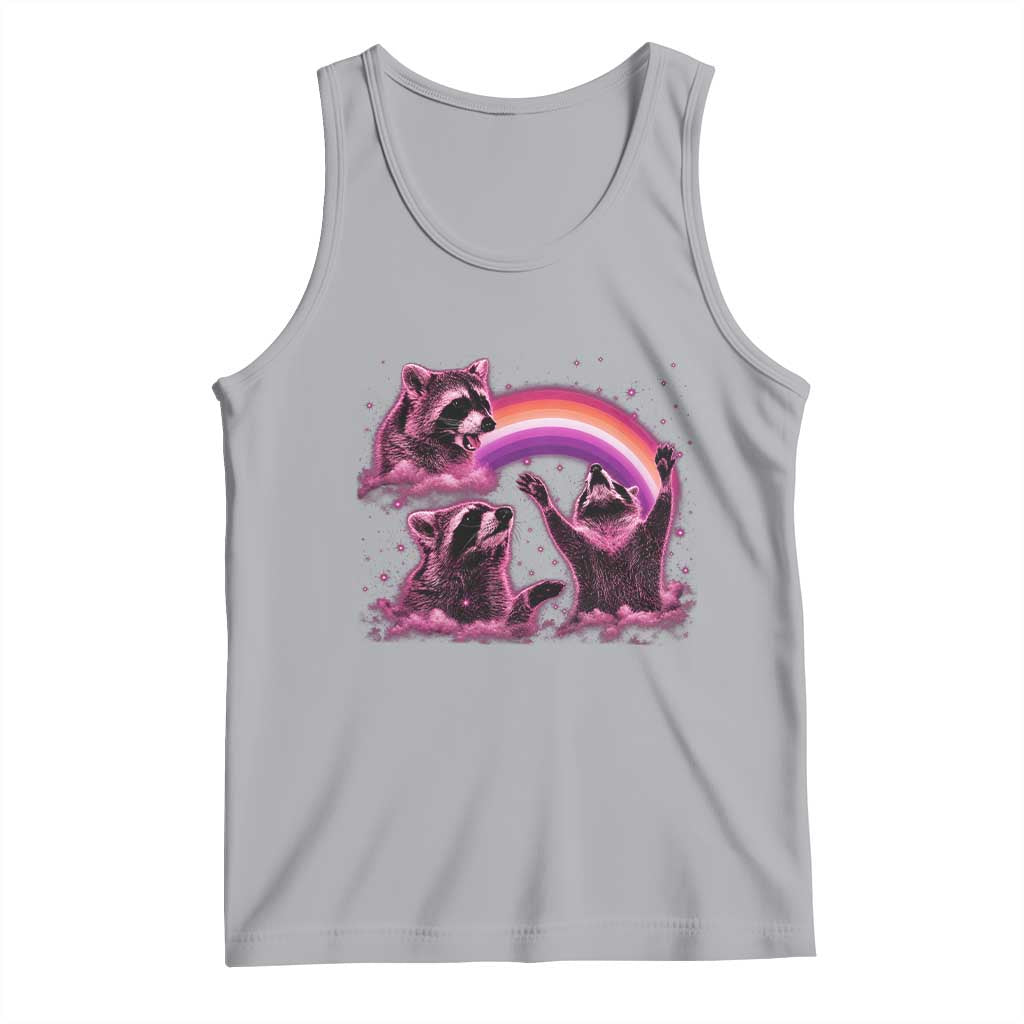 Funny Pink Raccoon Live Laugh Tank Top Lesbian Pride Month