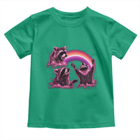 Funny Pink Raccoon Live Laugh Toddler T Shirt Lesbian Pride Month