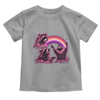 Funny Pink Raccoon Live Laugh Toddler T Shirt Lesbian Pride Month