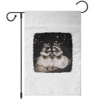 Funny Lesbian Raccoon Engagement Garden Flag LGBTQ Pride Gift