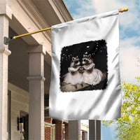 Funny Lesbian Raccoon Engagement Garden Flag LGBTQ Pride Gift