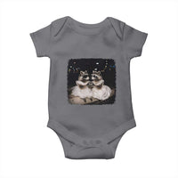 Funny Lesbian Raccoon Engagement Baby Onesie LGBTQ Pride Gift