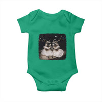Funny Lesbian Raccoon Engagement Baby Onesie LGBTQ Pride Gift