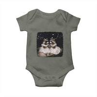 Funny Lesbian Raccoon Engagement Baby Onesie LGBTQ Pride Gift