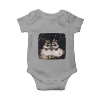 Funny Lesbian Raccoon Engagement Baby Onesie LGBTQ Pride Gift