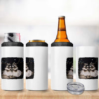 Funny Lesbian Raccoon Engagement 4 in 1 Can Cooler Tumbler LGBTQ Pride Gift