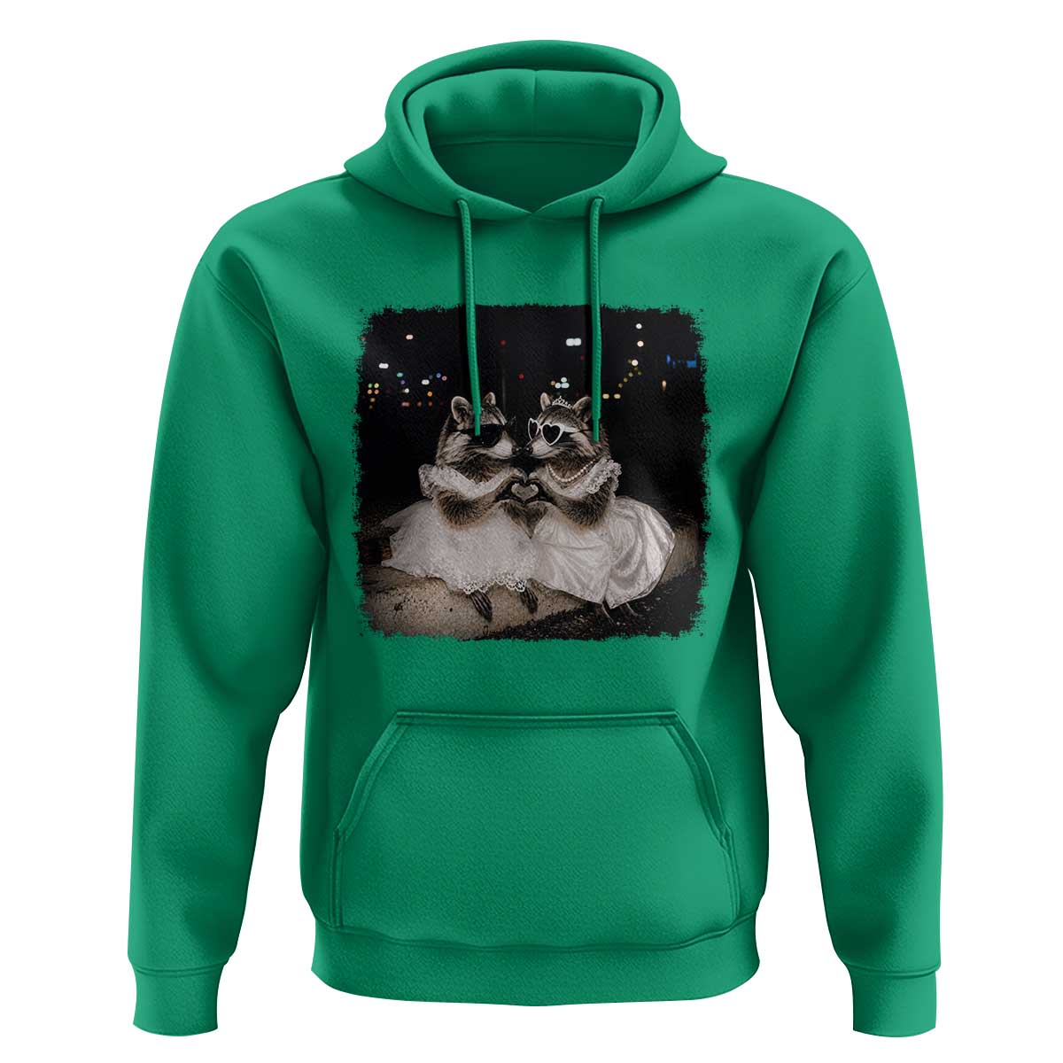 Funny Lesbian Raccoon Engagement Hoodie LGBTQ Pride Gift