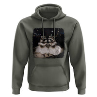 Funny Lesbian Raccoon Engagement Hoodie LGBTQ Pride Gift