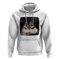 Funny Lesbian Raccoon Engagement Hoodie LGBTQ Pride Gift