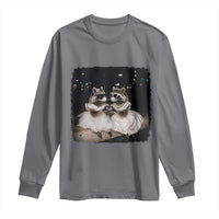 Funny Lesbian Raccoon Engagement Long Sleeve Shirt LGBTQ Pride Gift