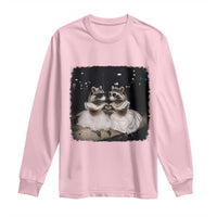 Funny Lesbian Raccoon Engagement Long Sleeve Shirt LGBTQ Pride Gift