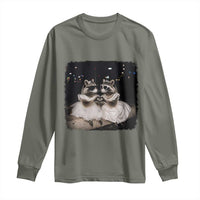 Funny Lesbian Raccoon Engagement Long Sleeve Shirt LGBTQ Pride Gift
