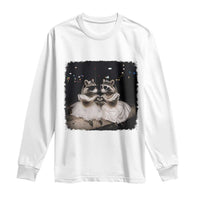 Funny Lesbian Raccoon Engagement Long Sleeve Shirt LGBTQ Pride Gift