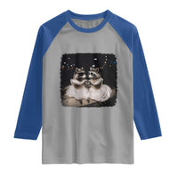 Funny Lesbian Raccoon Engagement Raglan Shirt LGBTQ Pride Gift