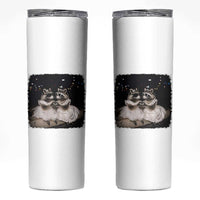 Funny Lesbian Raccoon Engagement Skinny Tumbler LGBTQ Pride Gift