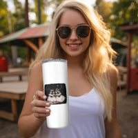 Funny Lesbian Raccoon Engagement Skinny Tumbler LGBTQ Pride Gift