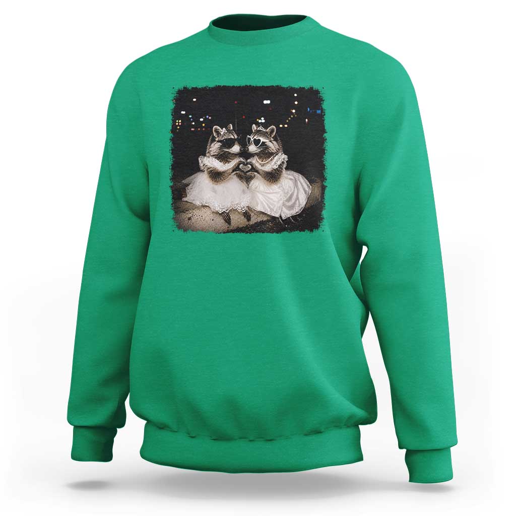 Funny Lesbian Raccoon Engagement Sweatshirt LGBTQ Pride Gift
