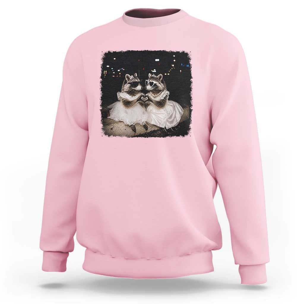 Funny Lesbian Raccoon Engagement Sweatshirt LGBTQ Pride Gift