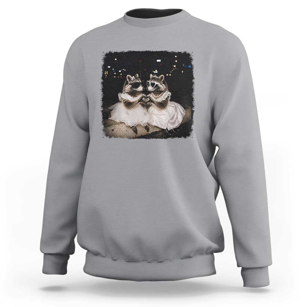 Funny Lesbian Raccoon Engagement Sweatshirt LGBTQ Pride Gift