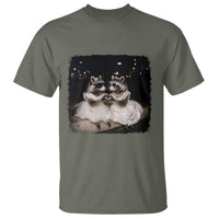 Funny Lesbian Raccoon Engagement T Shirt LGBTQ Pride Gift