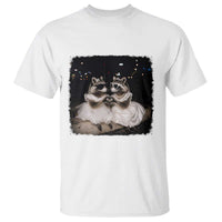 Funny Lesbian Raccoon Engagement T Shirt LGBTQ Pride Gift
