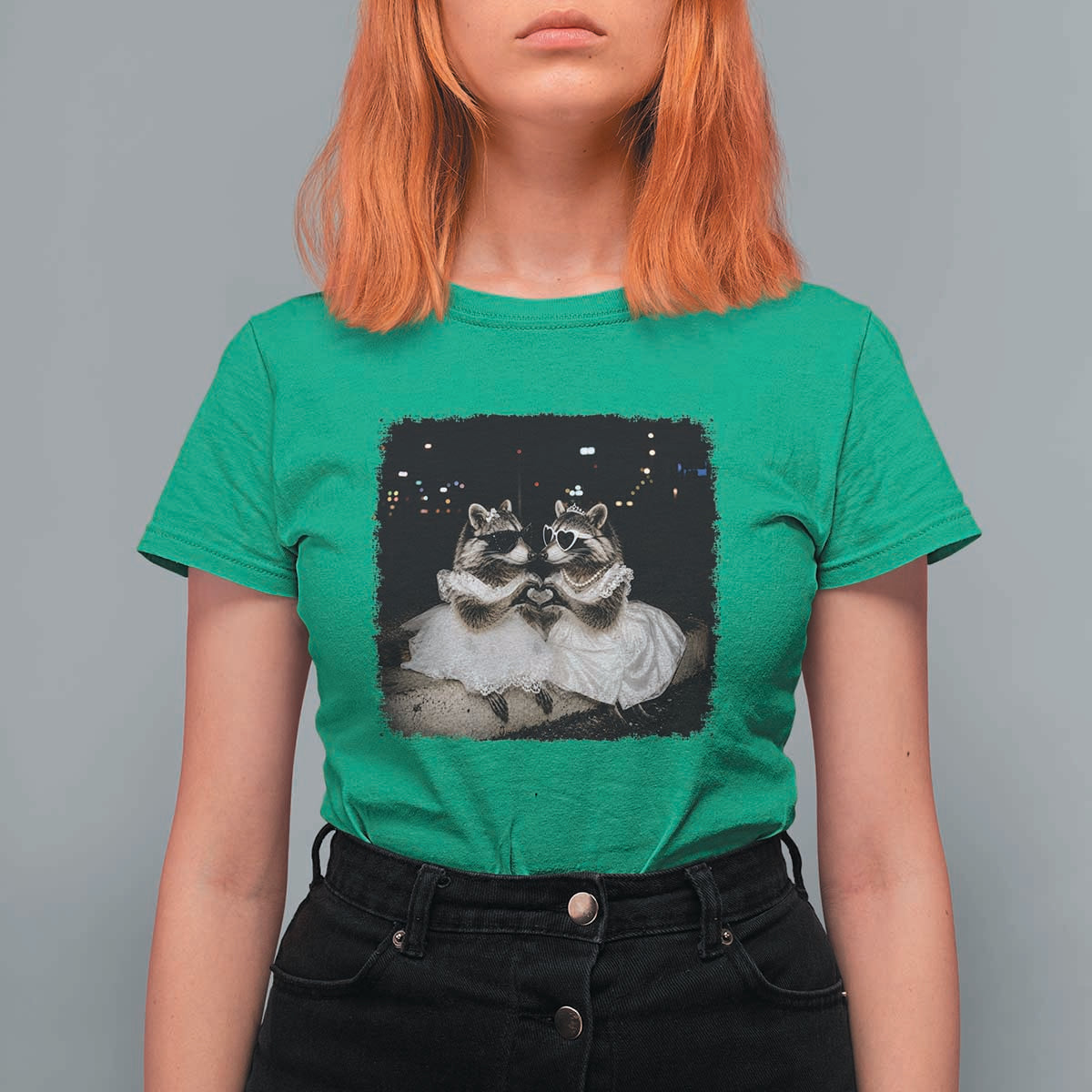 Funny Lesbian Raccoon Engagement T Shirt For Women LGBTQ Pride Gift