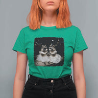 Funny Lesbian Raccoon Engagement T Shirt For Women LGBTQ Pride Gift