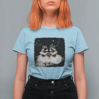 Funny Lesbian Raccoon Engagement T Shirt For Women LGBTQ Pride Gift