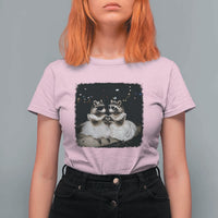 Funny Lesbian Raccoon Engagement T Shirt For Women LGBTQ Pride Gift