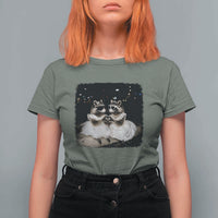 Funny Lesbian Raccoon Engagement T Shirt For Women LGBTQ Pride Gift