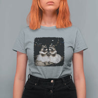 Funny Lesbian Raccoon Engagement T Shirt For Women LGBTQ Pride Gift
