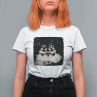 Funny Lesbian Raccoon Engagement T Shirt For Women LGBTQ Pride Gift