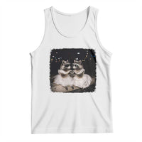 Funny Lesbian Raccoon Engagement Tank Top LGBTQ Pride Gift