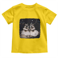 Funny Lesbian Raccoon Engagement Toddler T Shirt LGBTQ Pride Gift