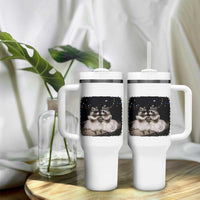 Funny Lesbian Raccoon Engagement Tumbler With Handle LGBTQ Pride Gift