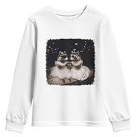 Funny Lesbian Raccoon Engagement Youth Sweatshirt LGBTQ Pride Gift