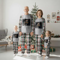 Raccoon Eating Baguette Graphic Plaid Pajama Set Humorous Gay Pride Gift