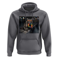 Raccoon Eating Baguette Graphic Hoodie Humorous Gay Pride Gift